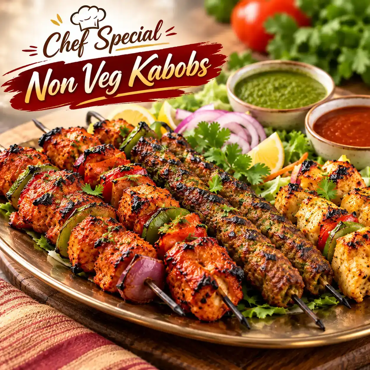 Chefs Special Chicken Kebab — Experience our Chef's Special Chicken Kebab, featuring succulent at Apna Bazar - Eatery
